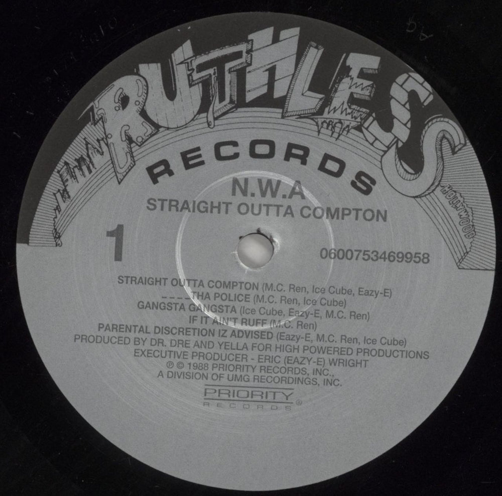 N.W.A. Straight Outta Compton + Shrink UK vinyl LP album (LP record) NWALPST859649