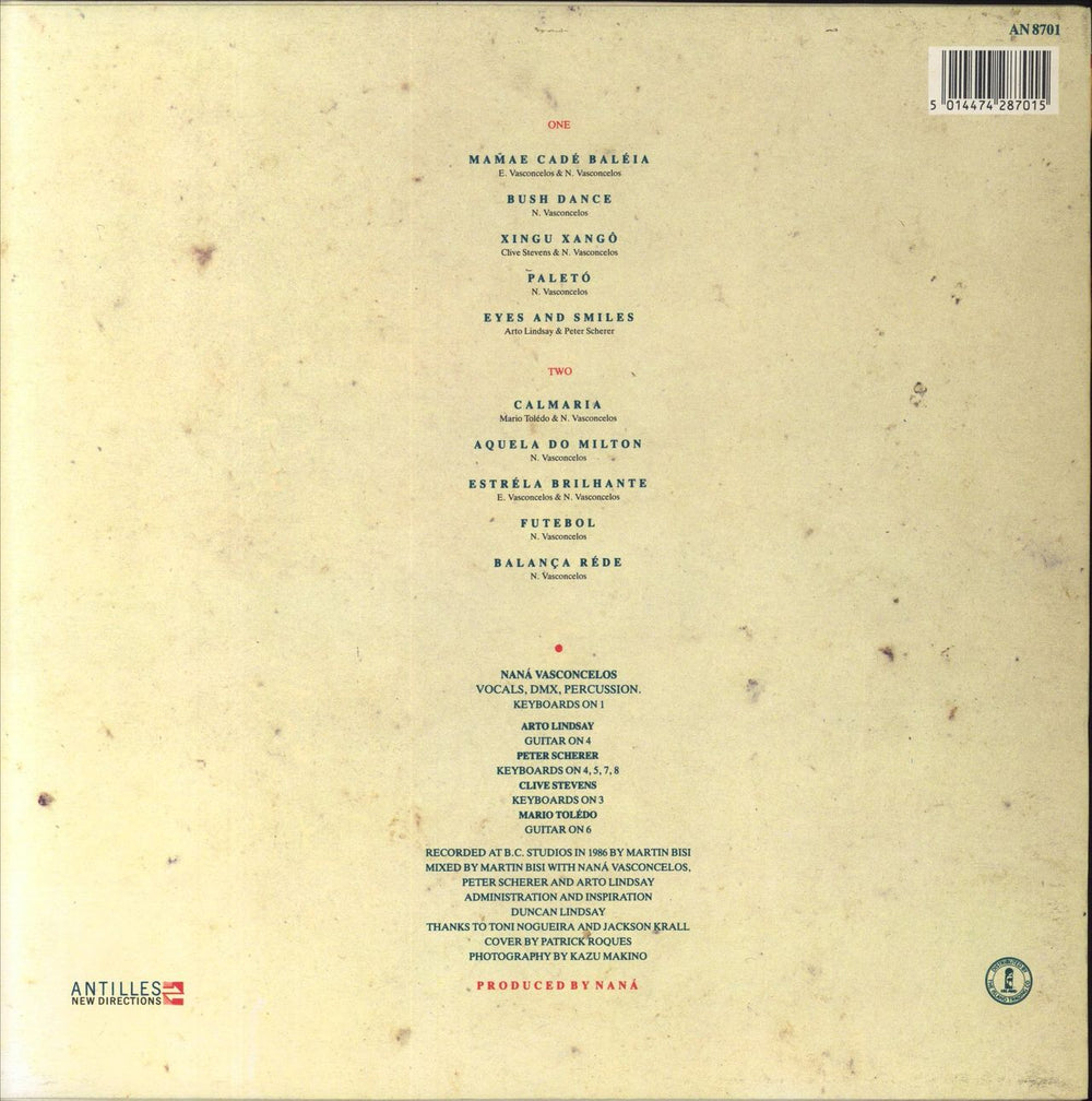 Naná Vasconcelos Bush Dance UK vinyl LP album (LP record) 5014474287015