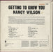 Nancy Wilson (Jazz) Getting To Know You UK vinyl LP album (LP record)