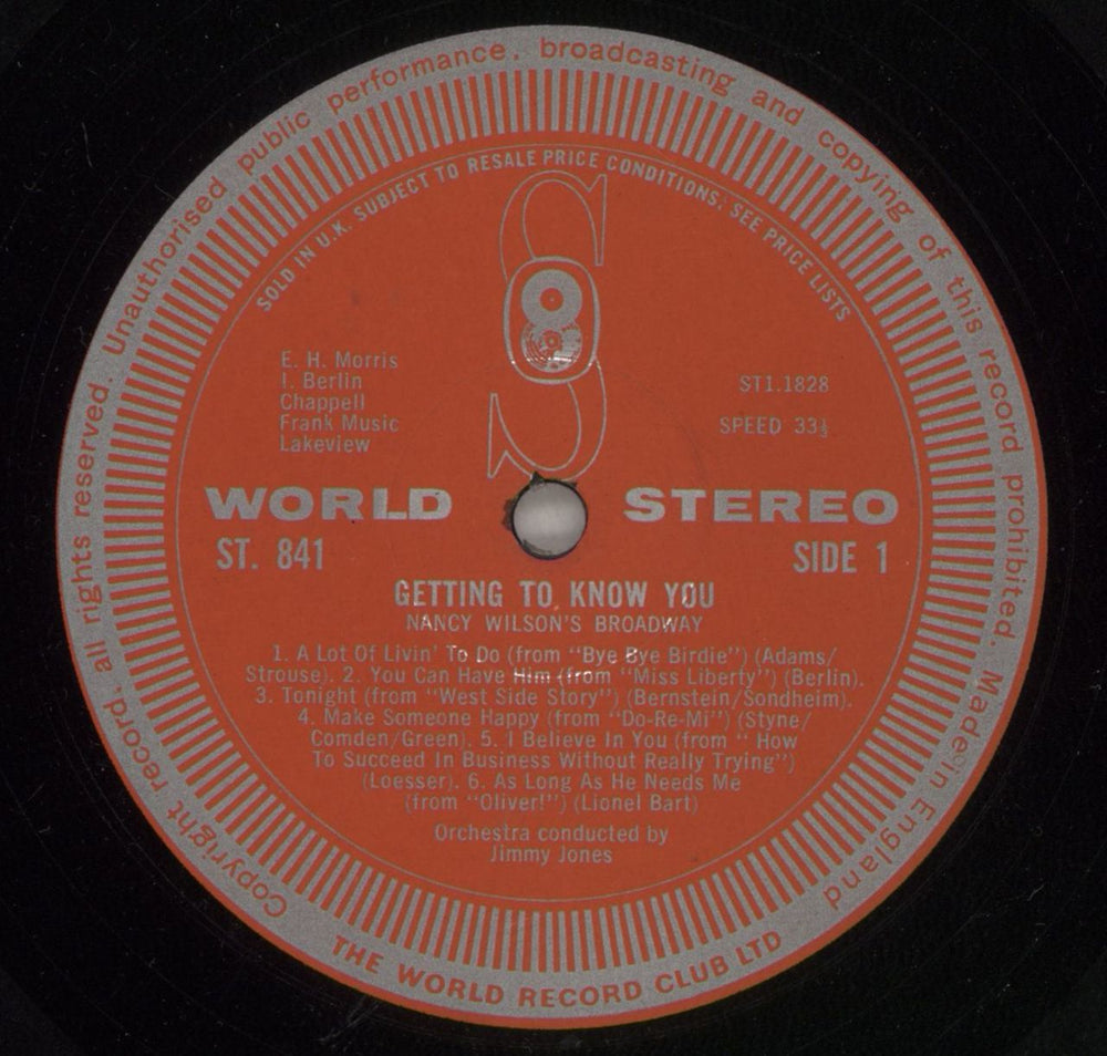 Nancy Wilson (Jazz) Getting To Know You UK vinyl LP album (LP record) NWLLPGE878857