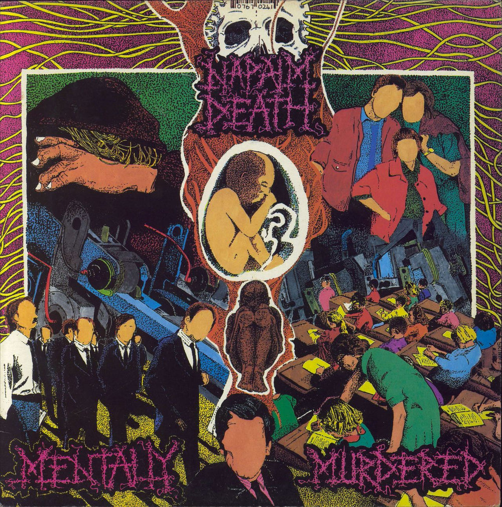 Napalm Death Mentally Murdered + Merch insert UK 12" vinyl single (12 inch record / Maxi-single) MOSH14T