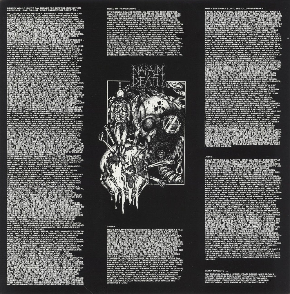 Napalm Death Utopia Banished UK vinyl LP album (LP record)