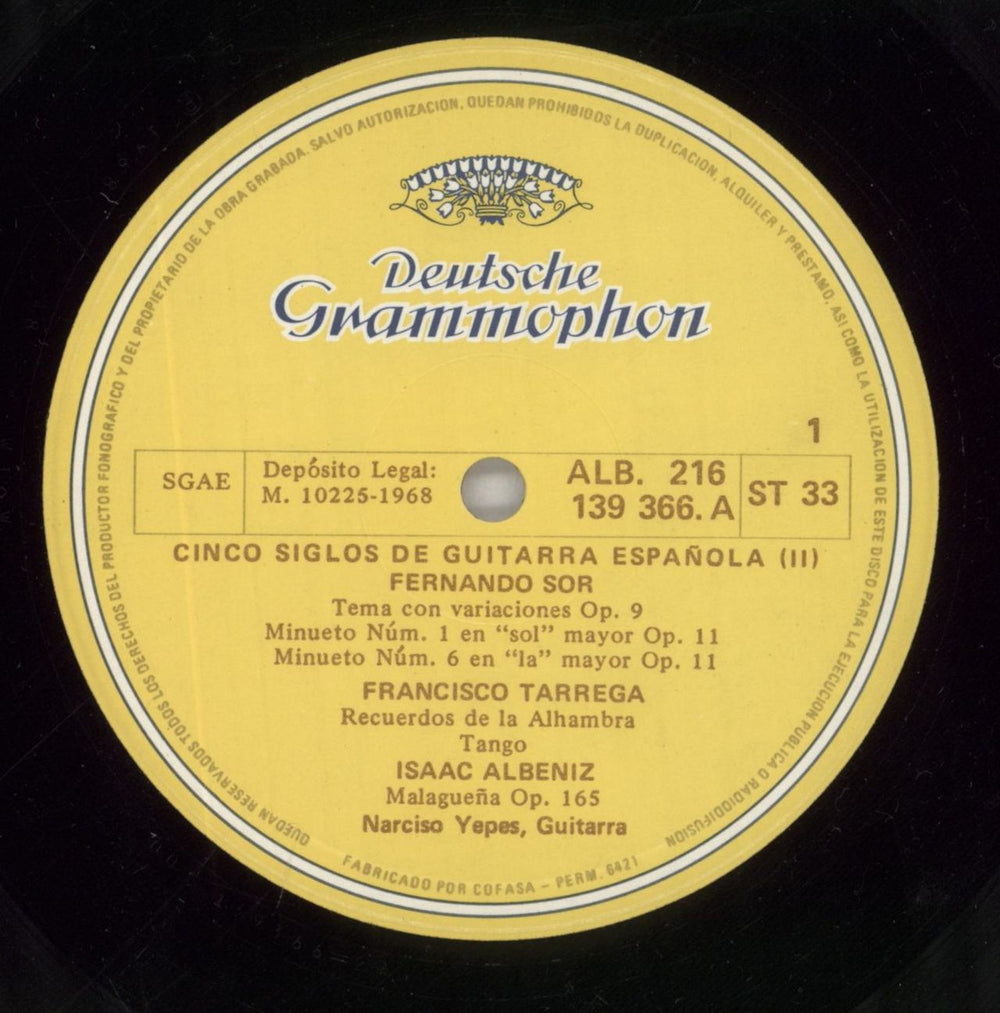 Narciso Yepes Cinco Siglos De Guitarra Española VL.II Spanish vinyl LP album (LP record) NDXLPCI860789
