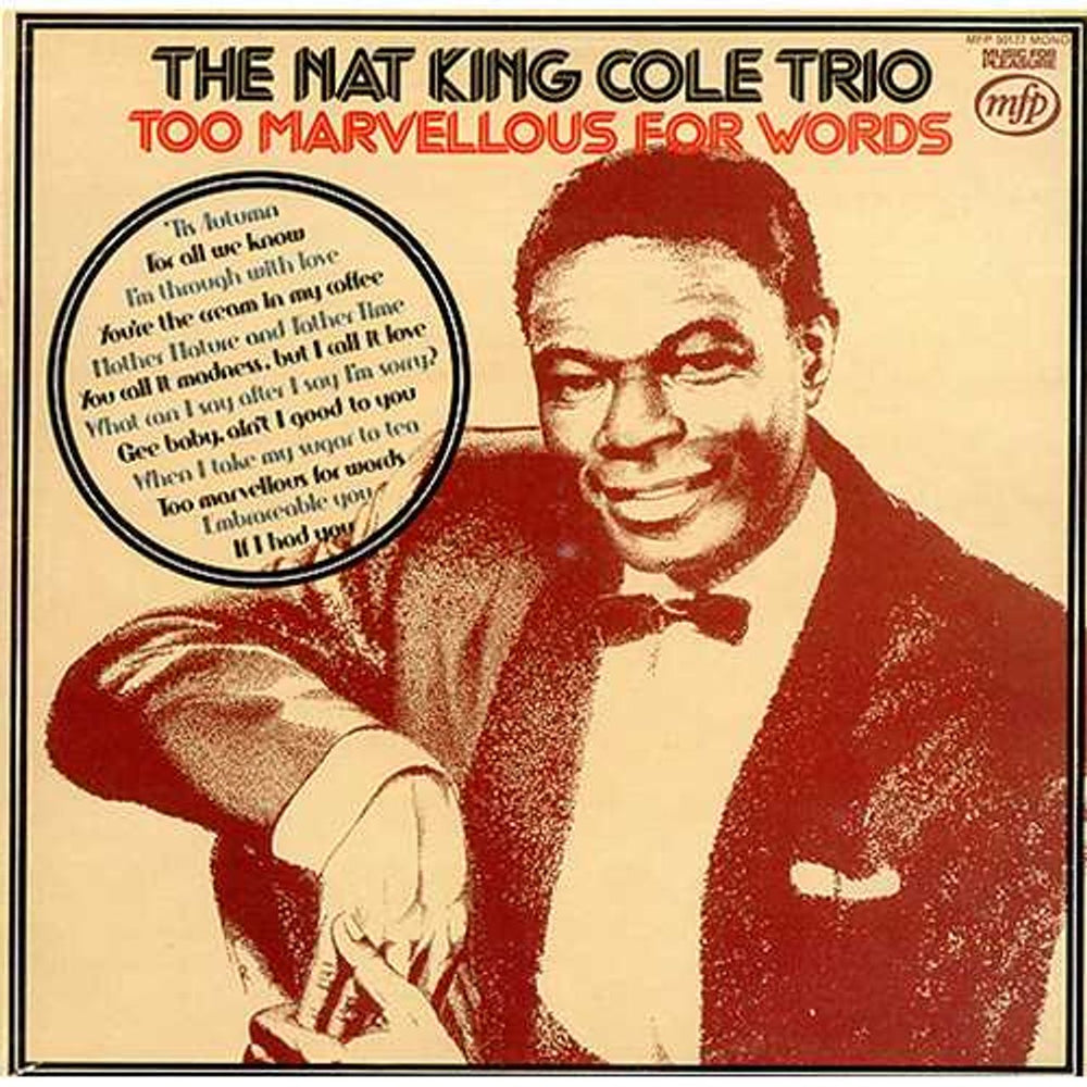 Nat King Cole Too Marvellous For Words UK vinyl LP album (LP record) MFP50177