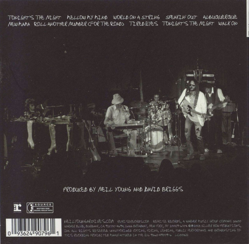 Neil Young Roxy (Tonight's The Night Live) UK CD album (CDLP) 093624907961