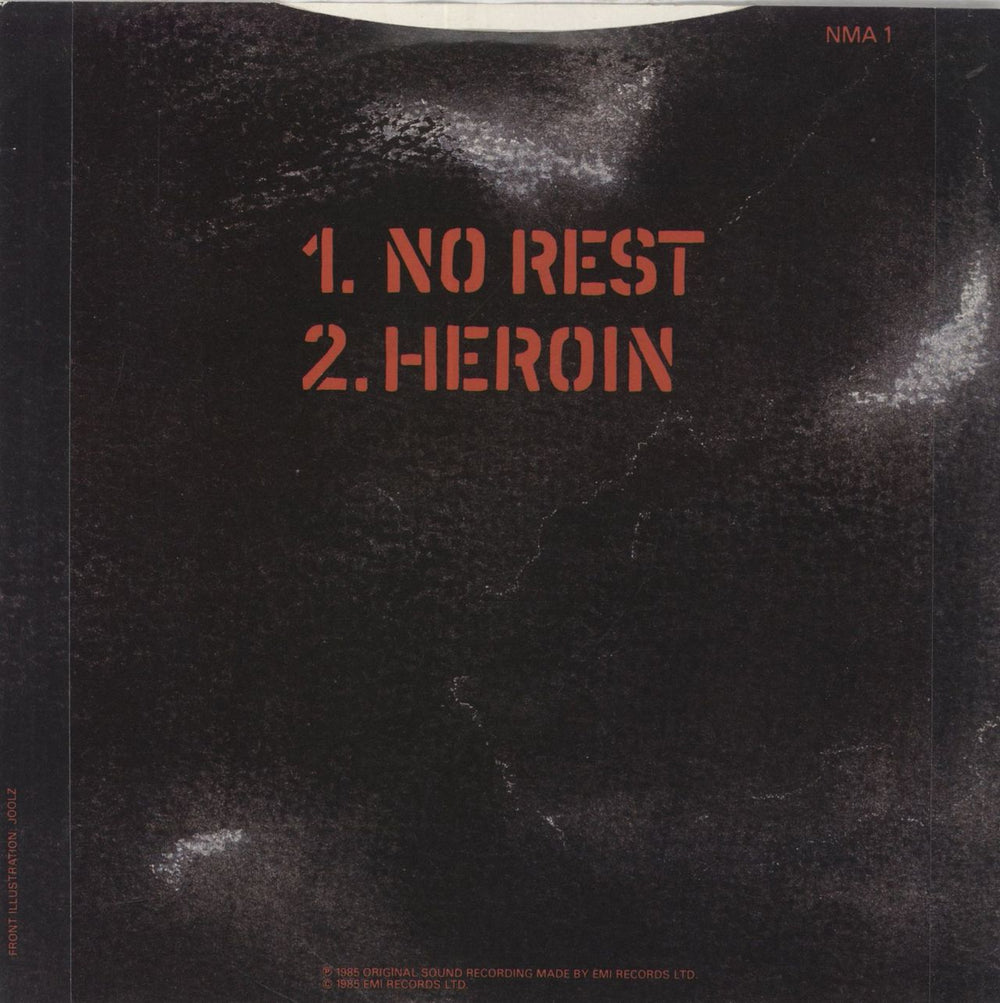 New Model Army No Rest UK 7" vinyl single (7 inch record / 45)