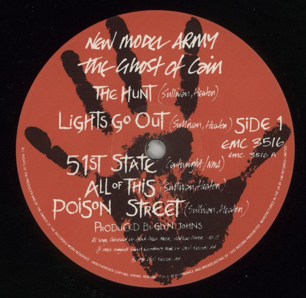 New Model Army The Ghost Of Cain - VG UK vinyl LP album (LP record) NMALPTH878159