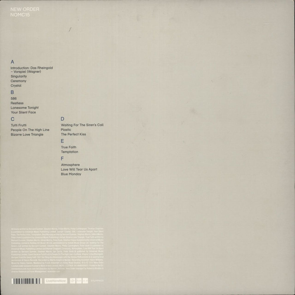 New Order NOMC15 UK 3-LP vinyl record set (Triple LP Album) 5414940005653