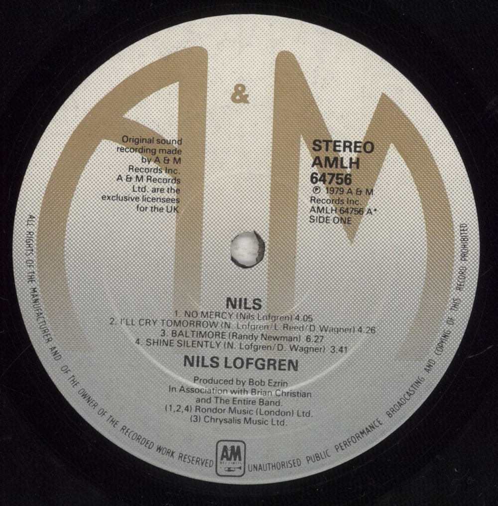 Nils Lofgren Nils + Inner - EX UK vinyl LP album (LP record) NLSLPNI261104
