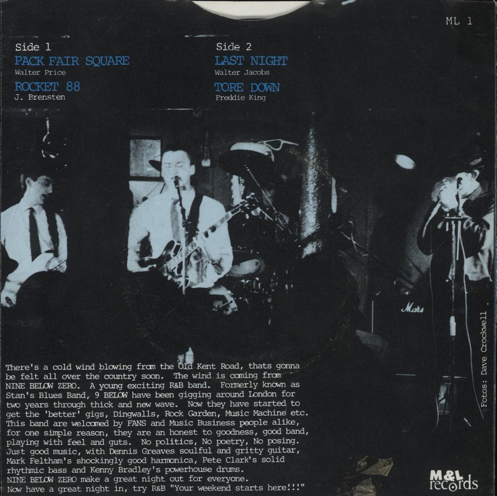Nine Below Zero 9 Below Zero E.P. UK 7\" vinyl single (7 inch record / 45)