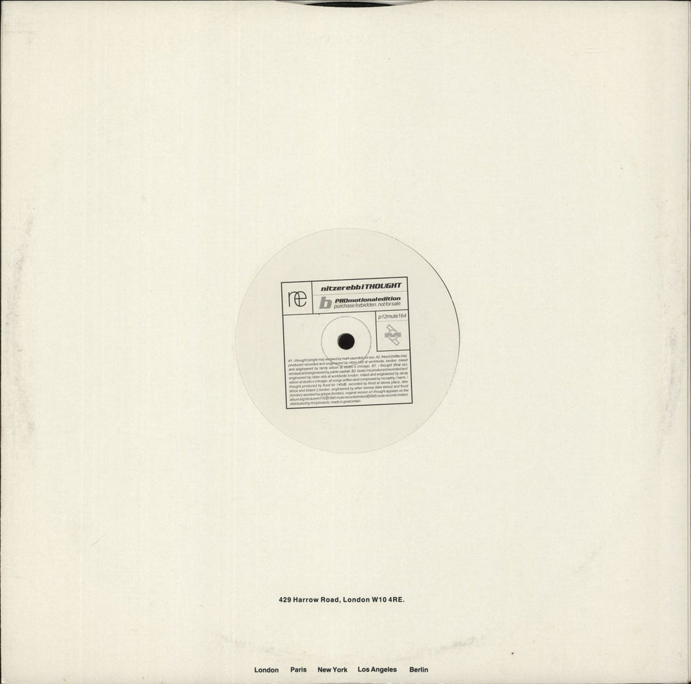 Nitzer Ebb I Thought UK 12" vinyl single (12 inch record / Maxi-single)