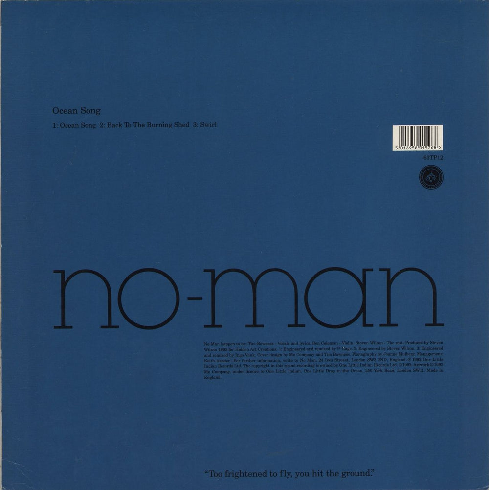 No-Man Ocean Song - EX UK 12" vinyl single (12 inch record / Maxi-single) 5016958015268