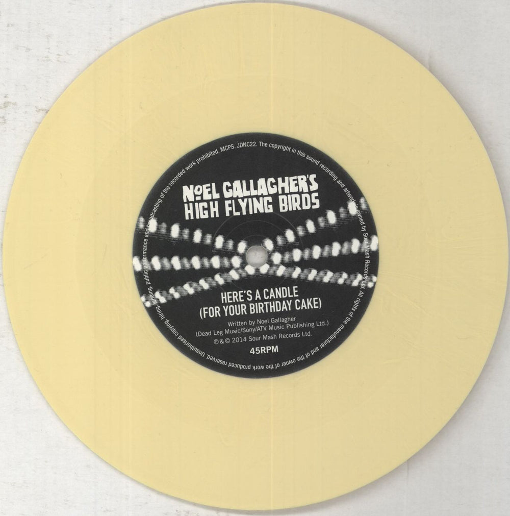 Noel Gallagher Lock All The Doors - Yellow Vinyl UK 7" vinyl single (7 inch record / 45)