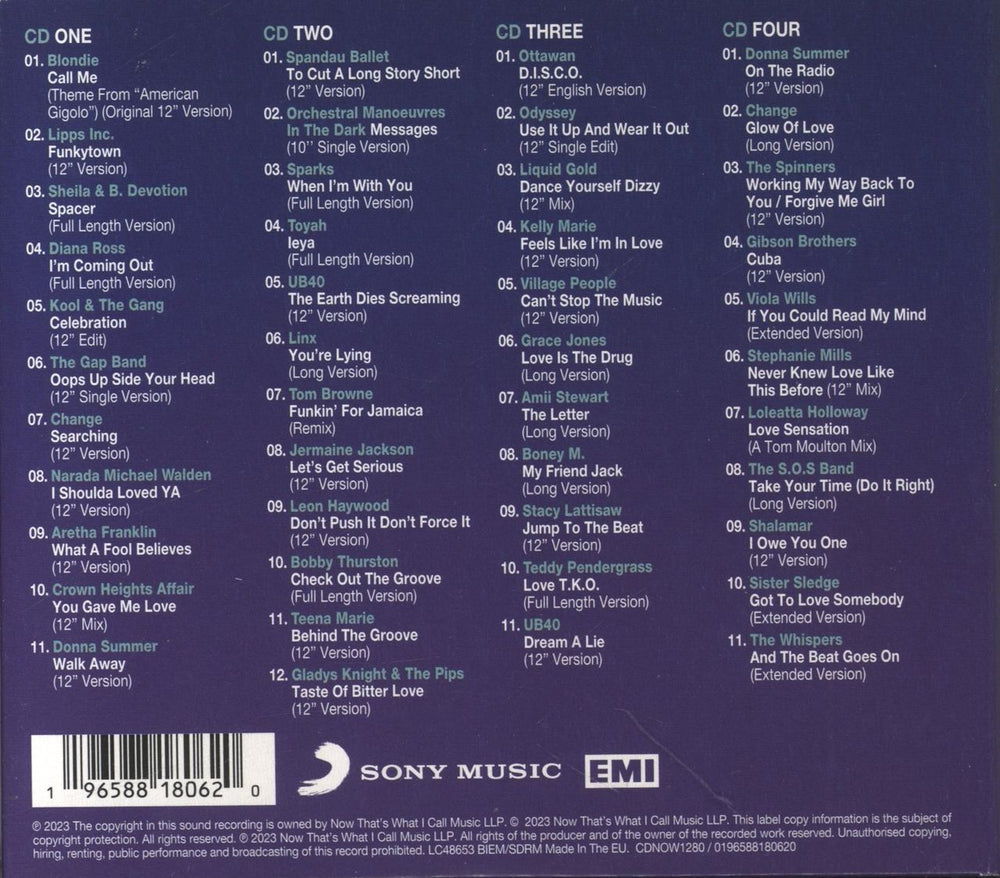 Now That's What I Call Music Now 12" 80s: 1980 UK 4-CD album set 196588180620