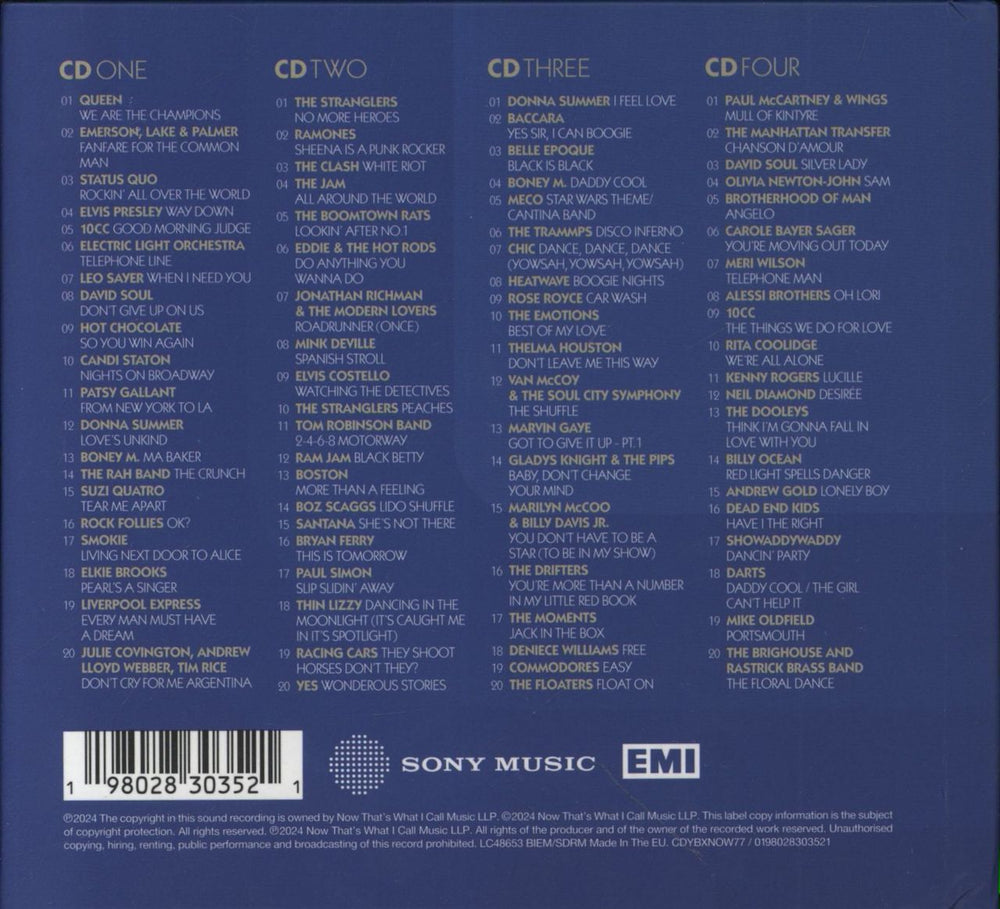 Now That's What I Call Music NOW Yearbook '77 - Deluxe Hardcover Edition UK 4-CD album set 198028303521