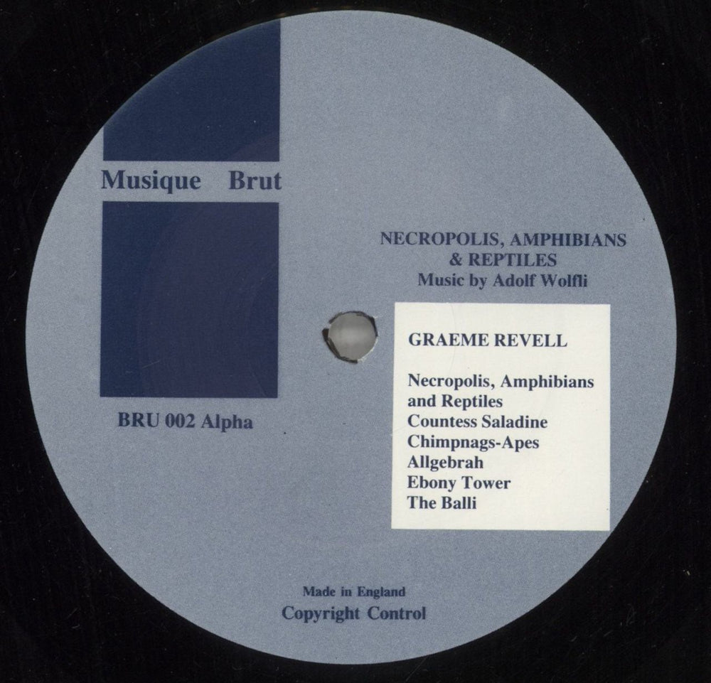 Nurse With Wound Necropolis, Amphibians & Reptiles - The Music Of Adolf Wölfli UK vinyl LP album (LP record) NWWLPNE879827