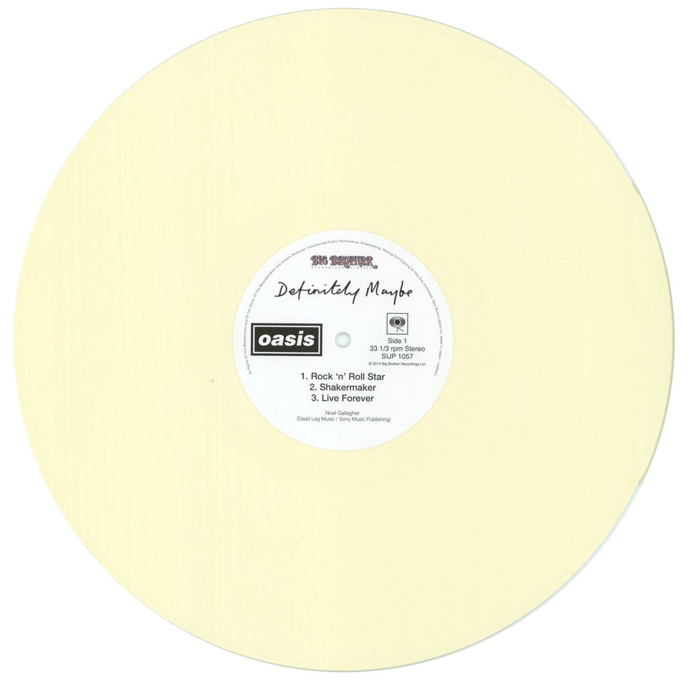 Oasis Definitely Maybe - Ivory Vinyl - Live '25 Obi  + Print Japanese 2-LP vinyl record set (Double LP Album) OAS2LDE879073