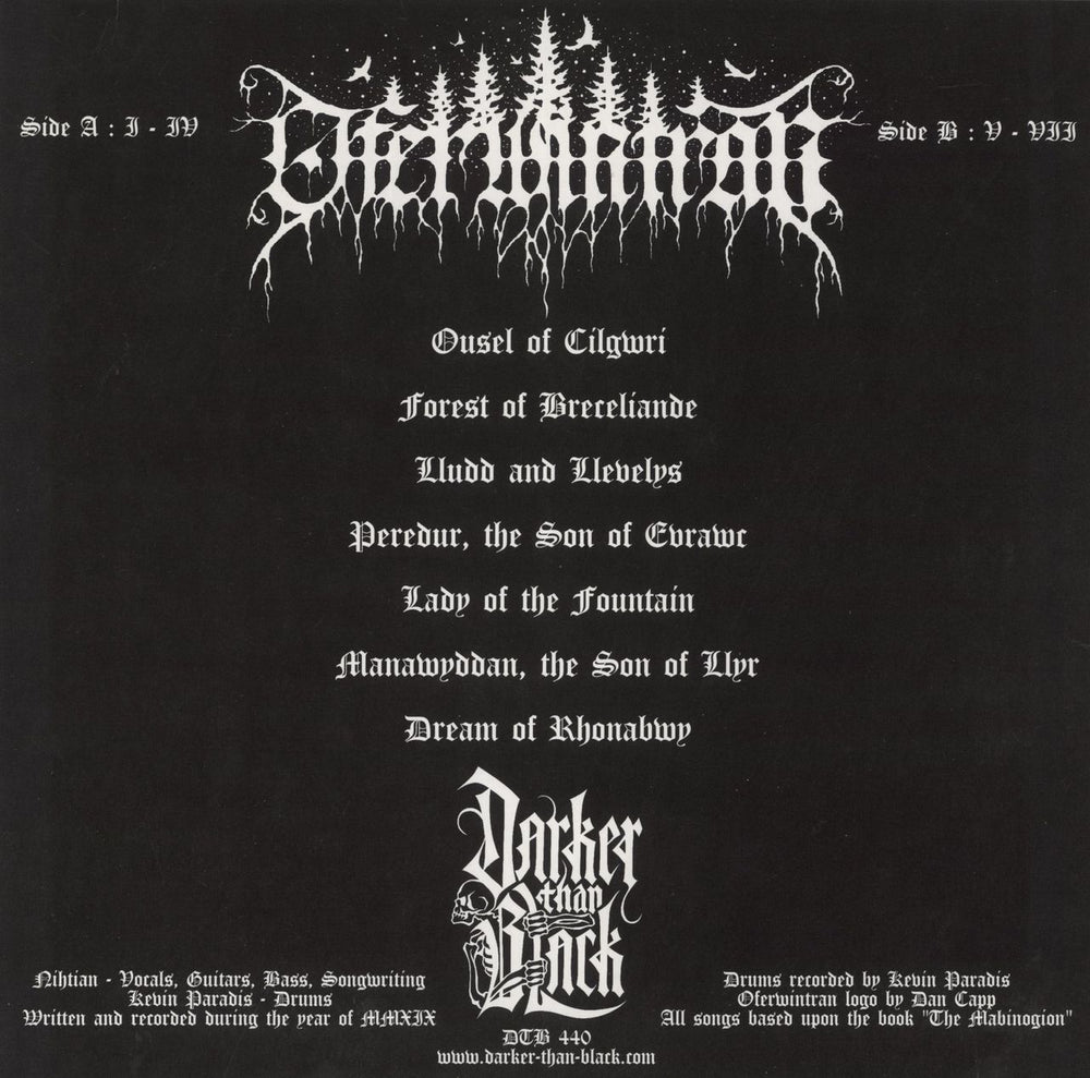 Oferwintran  Llyfr Coch Hergest German vinyl LP album (LP record)