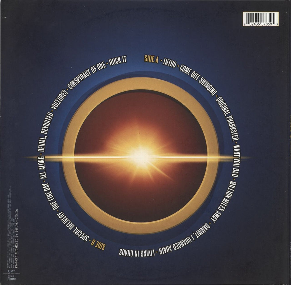 Offspring Conspiracy Of One - 20th Anniversary Edition - Yellow W/ Red Splatter Vinyl US vinyl LP album (LP record) 602435078595