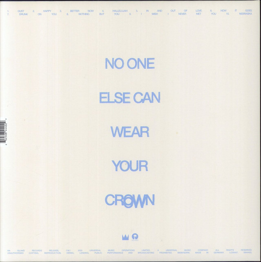 Oh Wonder No One Else Can Wear Your Crown - 180gram Blue Vinyl UK vinyl LP album (LP record) 602508444029