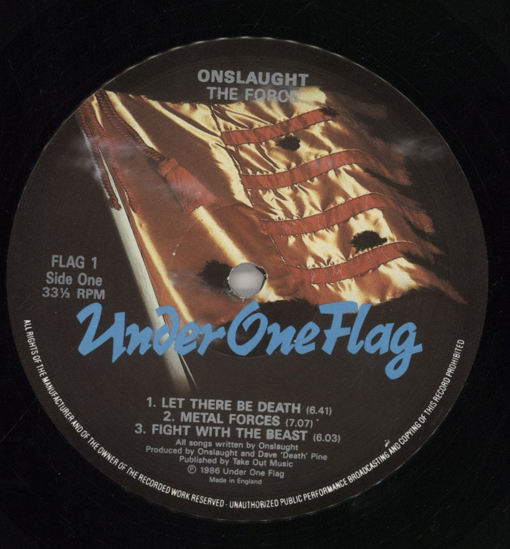 Onslaught The Force - VG UK vinyl LP album (LP record) ONULPTH860139