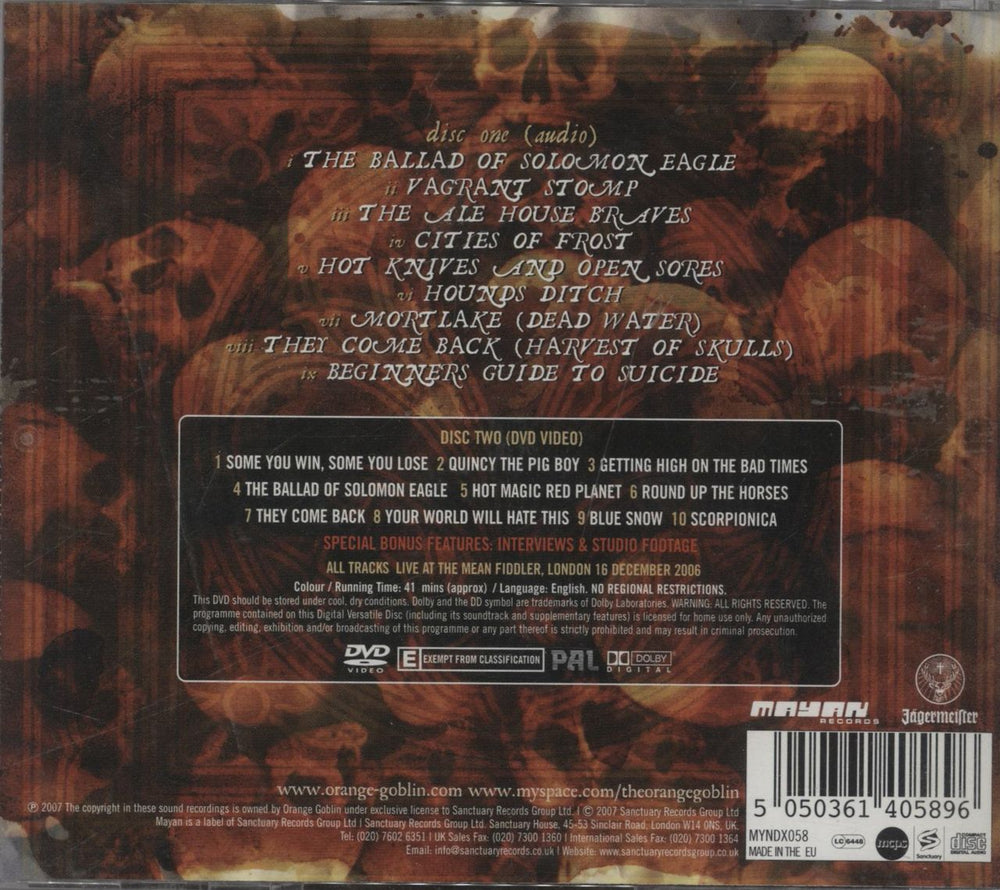 Orange Goblin Healing Through Fire UK 2-disc CD/DVD set 5050361405896