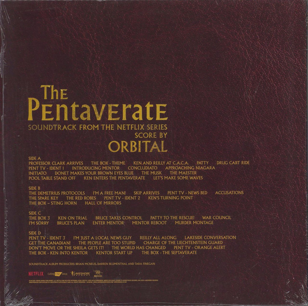 Orbital The Pentaverate [Original Soundtrack From The Netflix Series] - Gold Metallic & Black Smoke Vinyl US 2-LP vinyl record set (Double LP Album) ORT2LTH845218