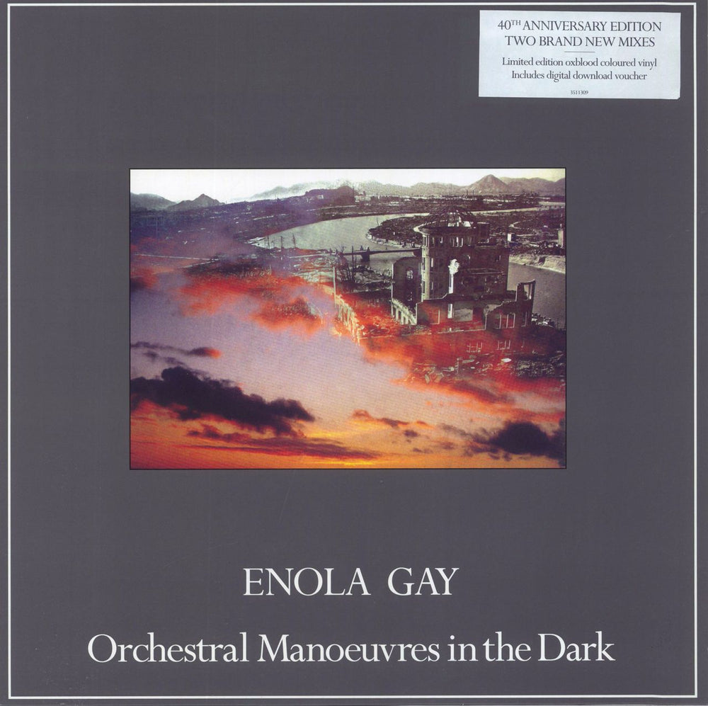 Orchestral Manoeuvres In The Dark Enola Gay - Oxblood Coloured Vinyl UK 12" vinyl single (12 inch record / Maxi-single) 3511309