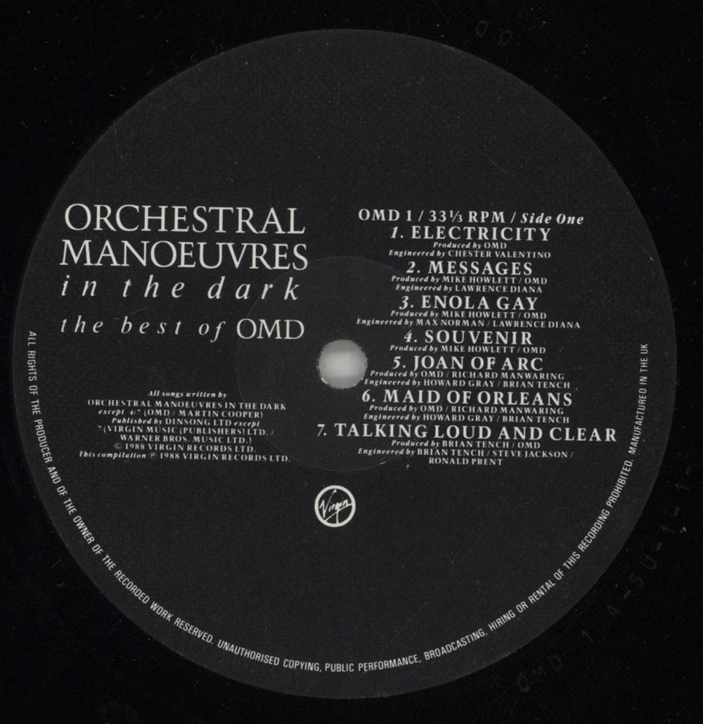 Orchestral Manoeuvres In The Dark The Best Of OMD - EX UK vinyl LP album (LP record) OMDLPTH715172