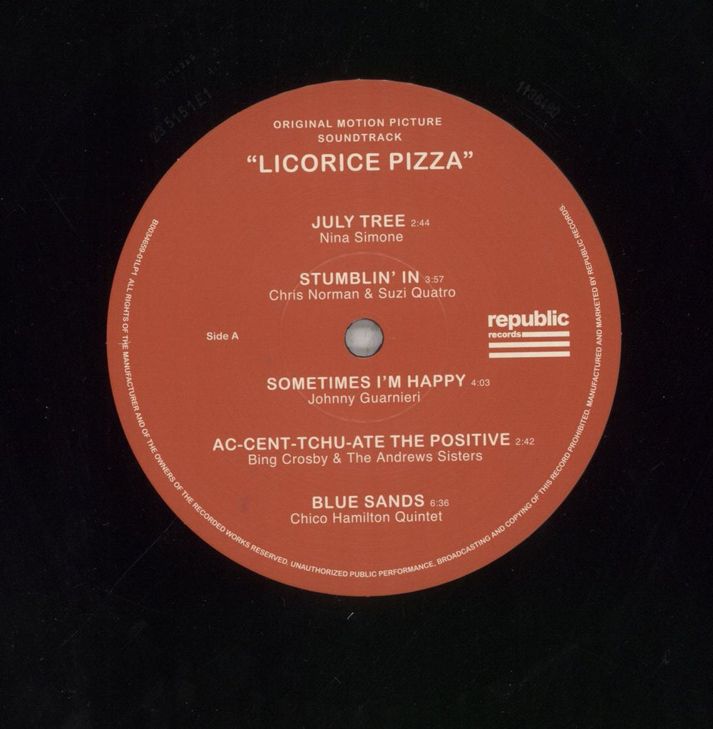 Original Soundtrack Licorice Pizza UK 2-LP vinyl record set (Double LP Album) OST2LLI850630