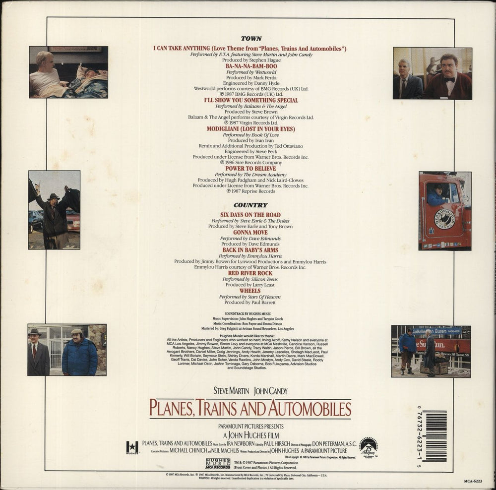 Original Soundtrack Planes, Trains And Automobiles US vinyl LP album (LP record) 076732622315