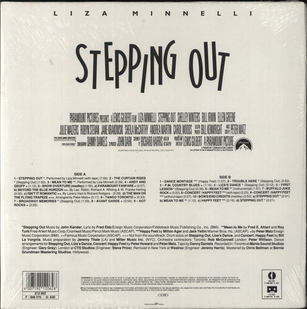 Original Soundtrack Stepping Out US vinyl LP album (LP record) 4007192120628