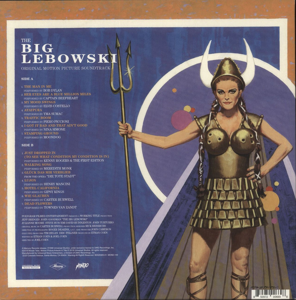 Original Soundtrack The Big Lebowski (Original Motion Picture Soundtrack) UK vinyl LP album (LP record) 850972006698