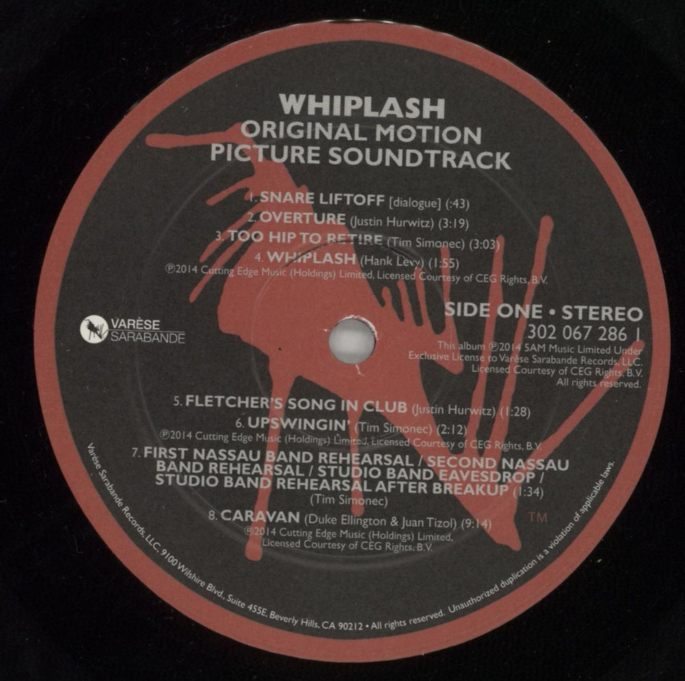 Original Soundtrack Whiplash US vinyl LP album (LP record) OSTLPWH866596