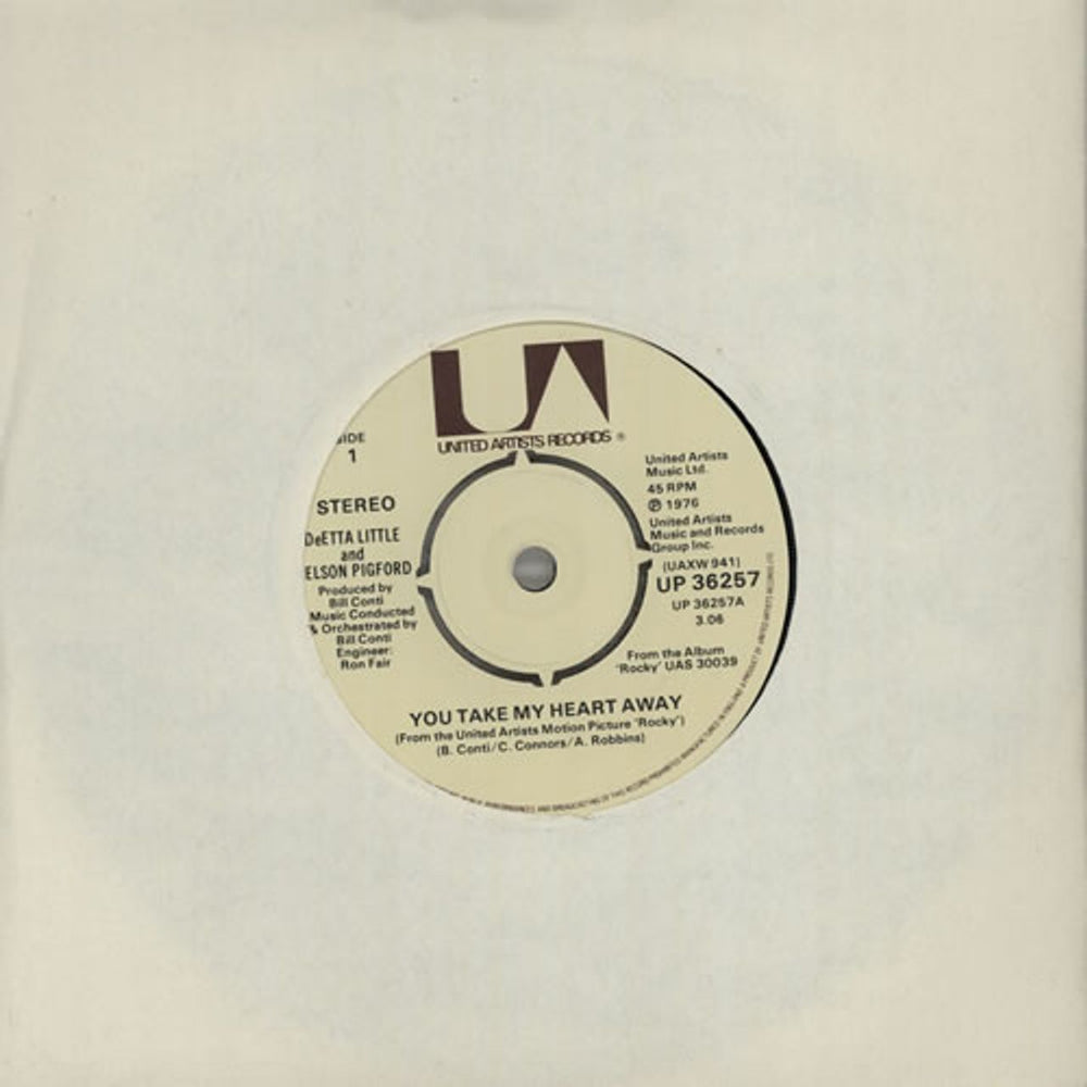 Original Soundtrack You Take My Heart Away UK 7" vinyl single (7 inch record / 45) UP36257