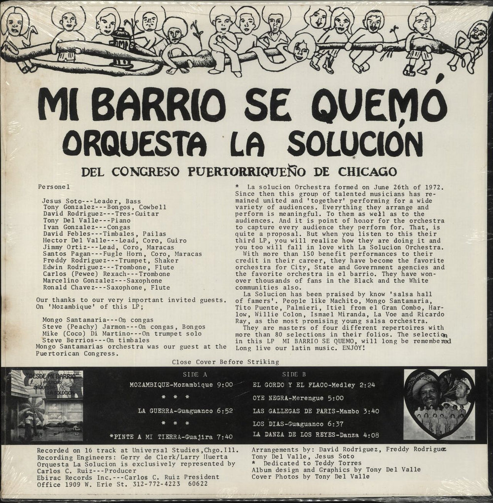 Orquesta La Solución Mi Barrio Se Quemo - Sealed US vinyl LP album (LP record)