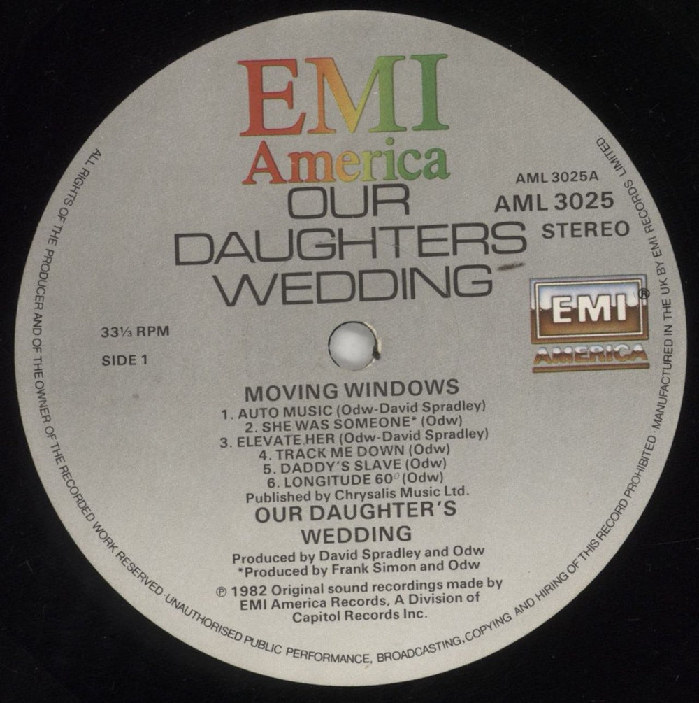 Our Daughters Wedding Moving Windows UK vinyl LP album (LP record) ODWLPMO623477