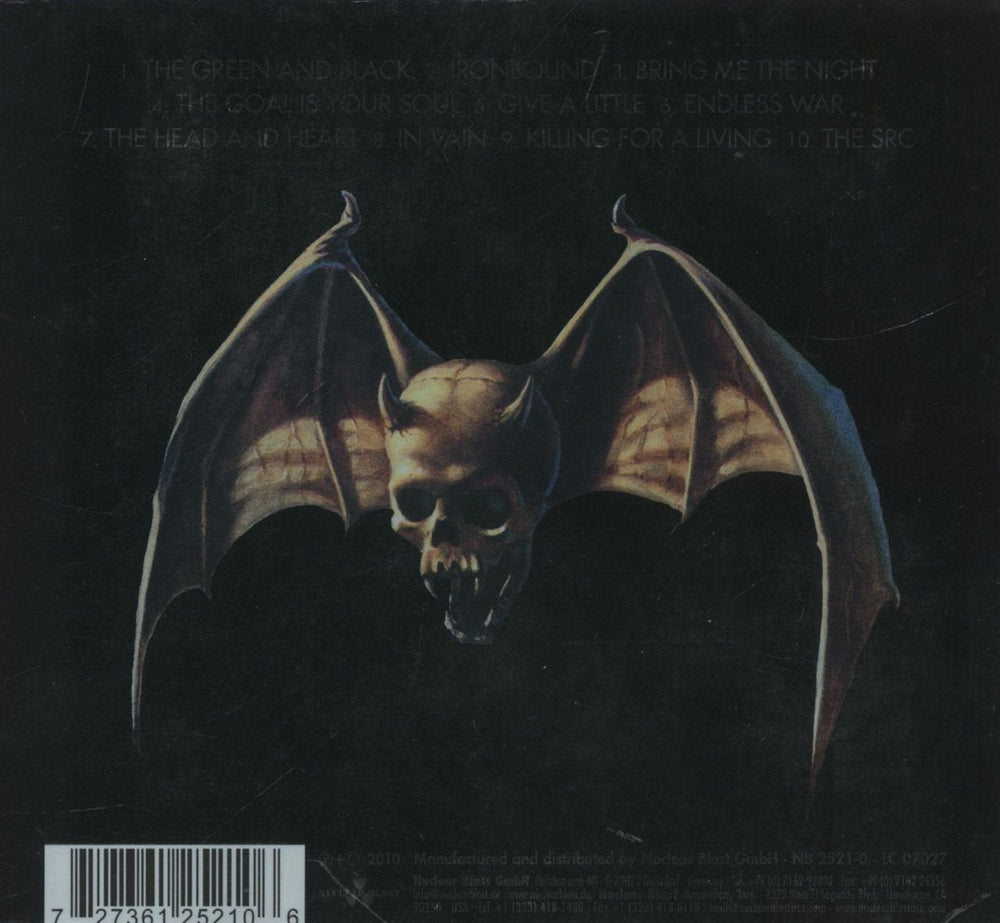 Overkill Ironbound German CD album (CDLP) 727361252106