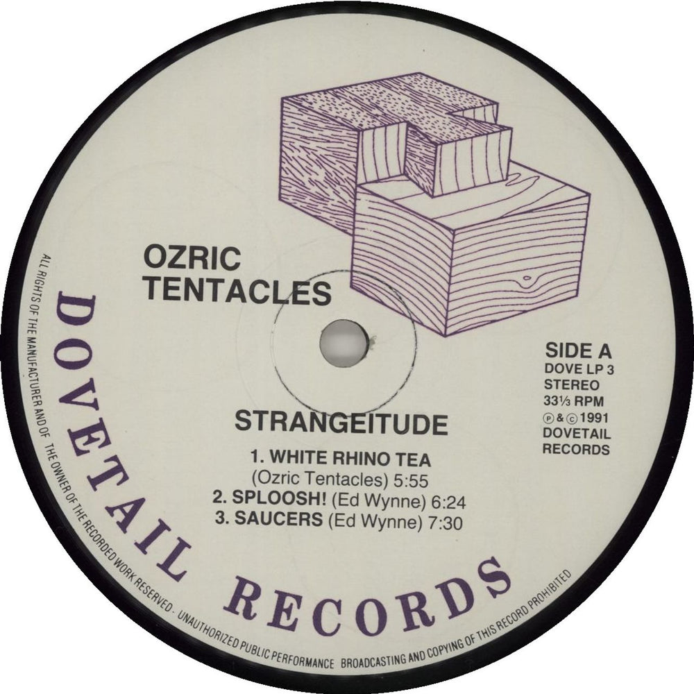 Ozric Tentacles Strangeitude + Merchandise Insert UK vinyl LP album (LP record) 5018766030013