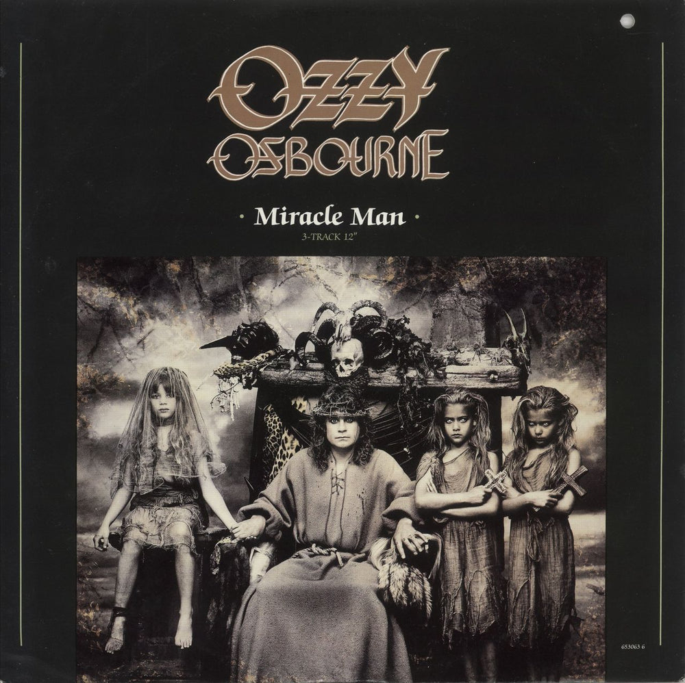 Ozzy Osbourne Miracle Man - Deletion Punch Hole UK 12" vinyl single (12 inch record / Maxi-single) 6530636