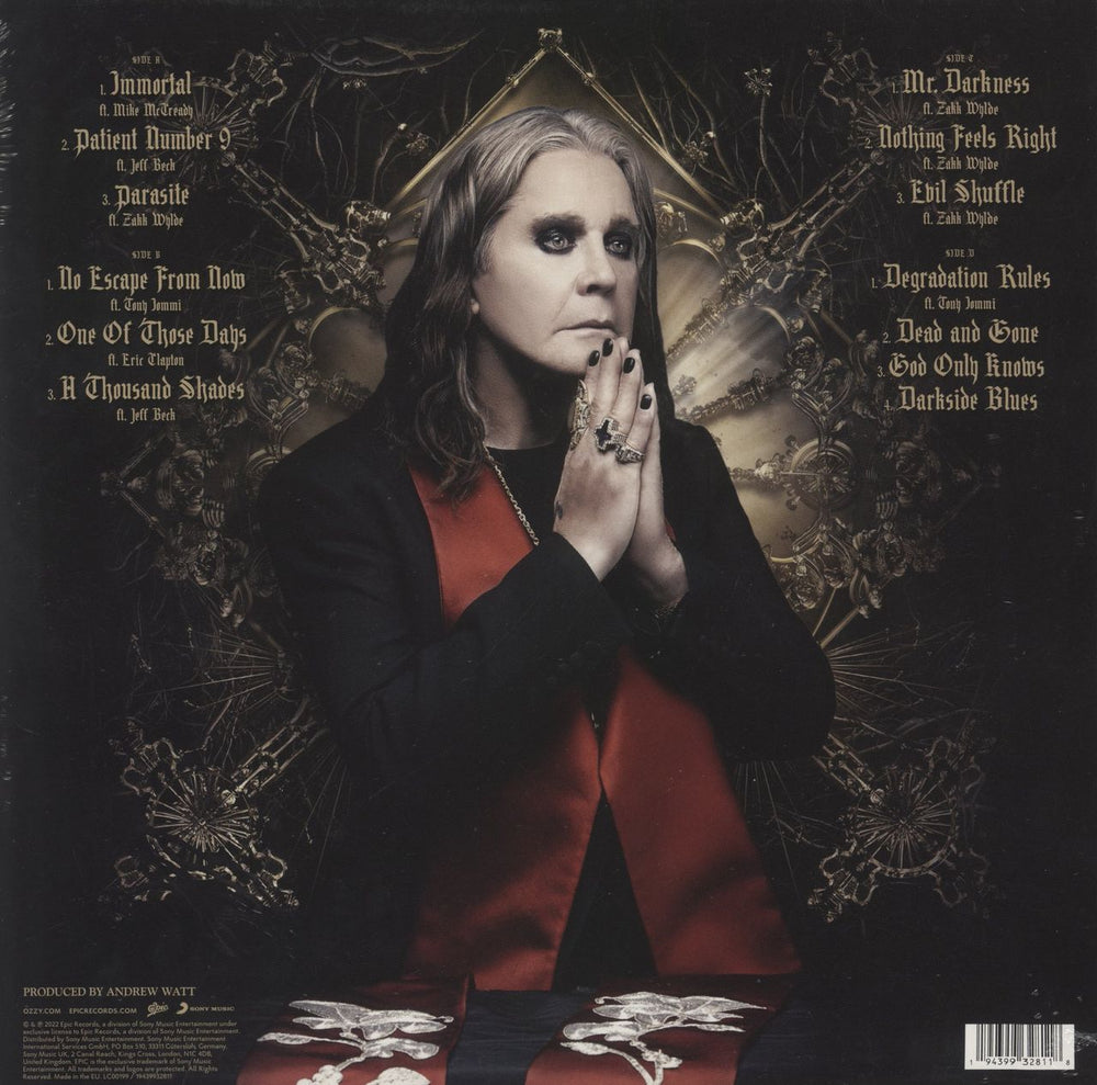Ozzy Osbourne Patient Number 9 - Black Vinyl - Sealed UK 2-LP vinyl record set (Double LP Album) 194399328118