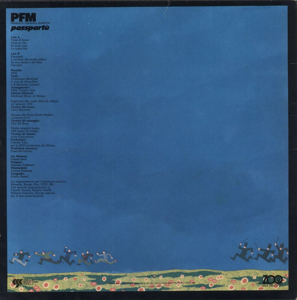 P.F.M. Passpartù Italian vinyl LP album (LP record)