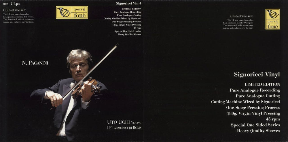 Paganini Uto Ughi - 180gm Vinyl UK 2-LP vinyl record set (Double LP Album) 009