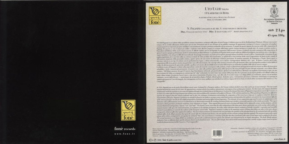 Paganini Uto Ughi - 180gm Vinyl UK 2-LP vinyl record set (Double LP Album) 8012871000913