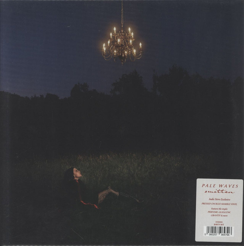 Pale Waves Smitten - Blue Marble Vinyl UK vinyl LP album (LP record) DH02063