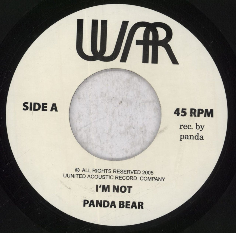 Panda Bear I'm Not / Comfy In Nautica US 7" vinyl single (7 inch record / 45) P0O07IM842119