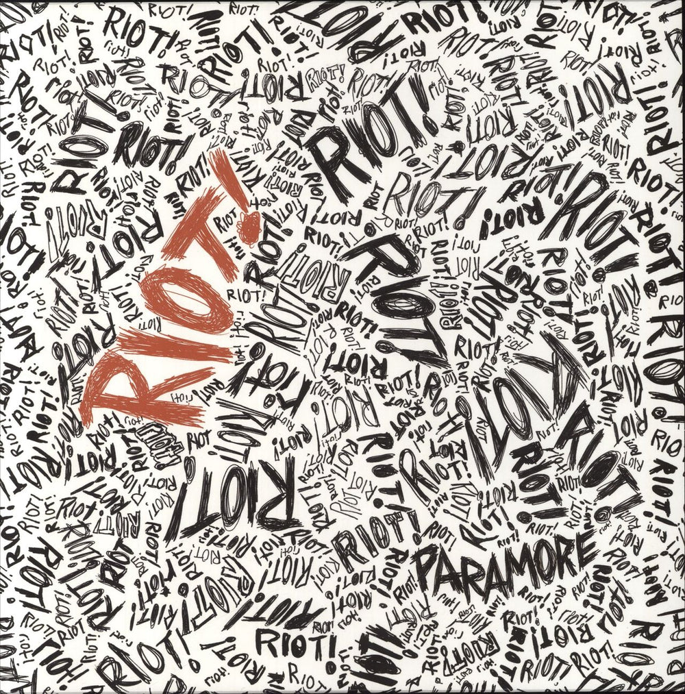 Paramore Riot! - Silver Vinyl UK vinyl LP album (LP record) 075678645679