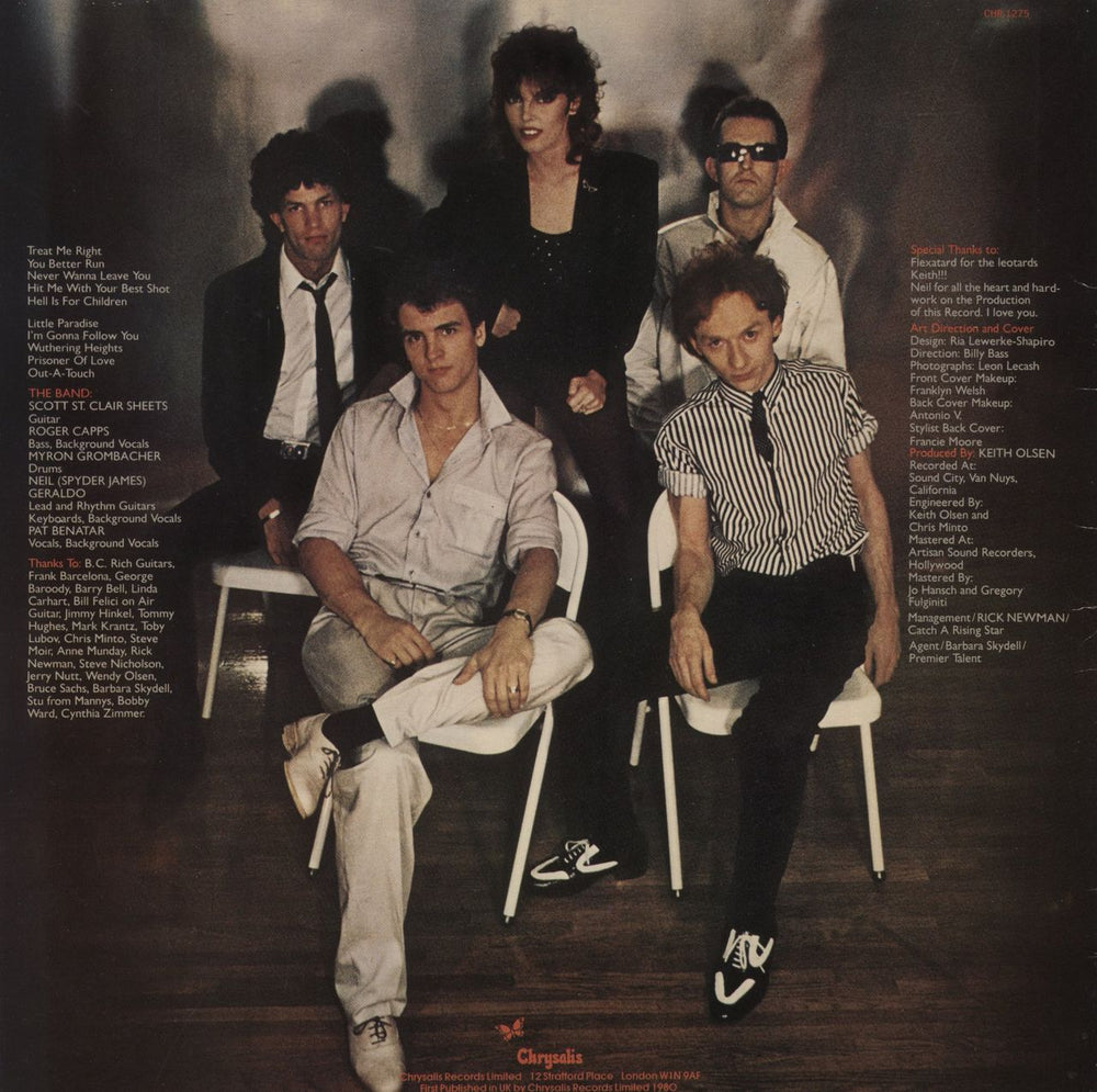 Pat Benatar Crimes Of Passion UK vinyl LP album (LP record)