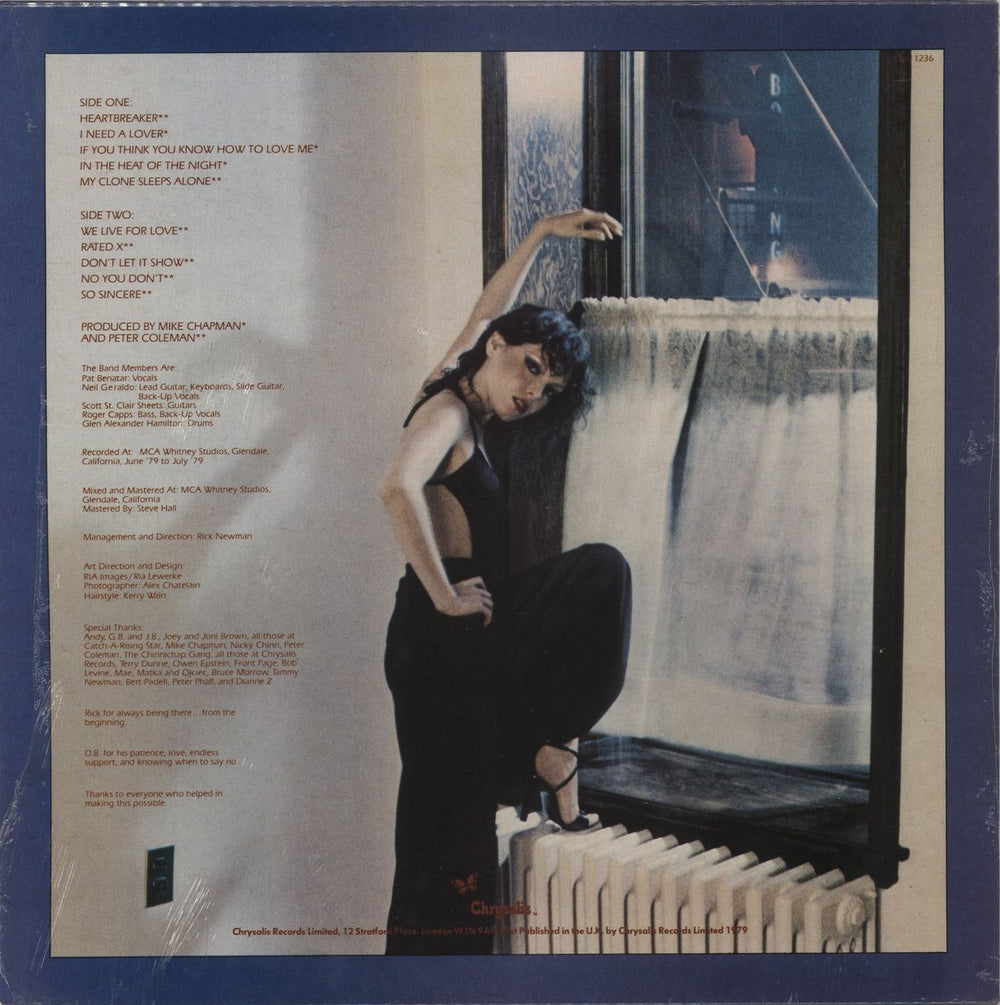 Pat Benatar In The Heat Of The Night - Shrink UK vinyl LP album (LP record)