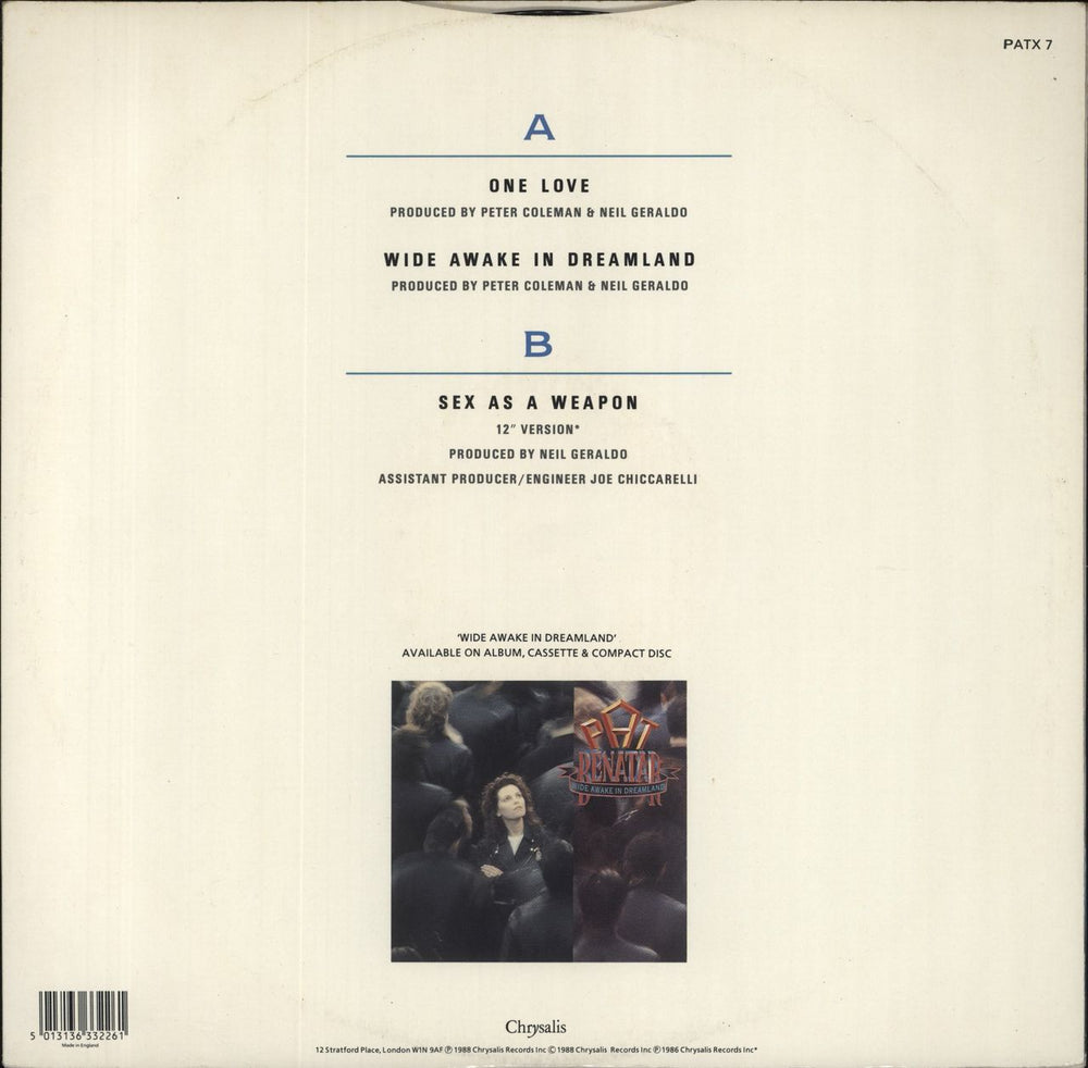 Pat Benatar One Love UK 12" vinyl single (12 inch record / Maxi-single) 5013136332261